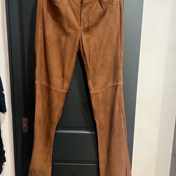 Ralph Lauren Vintage 100% Suede Leather Pants Size 8 - Picture 7 of 7